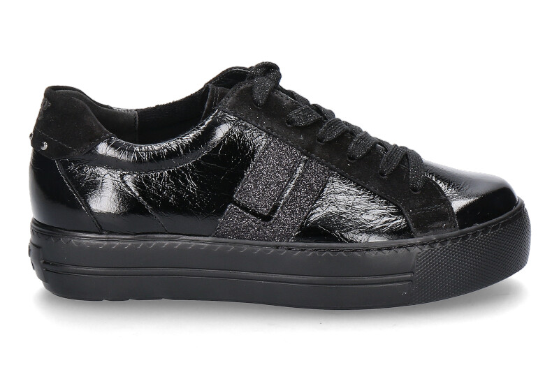 Paul Green sneaker GLOSSY CALF GLITTER- black/black