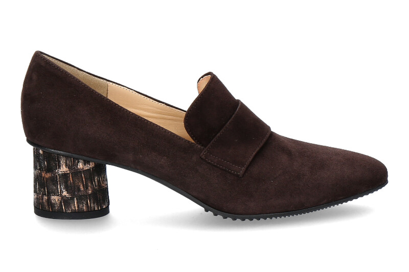 Brunate loafer BIBA CAMOSCIO MORO RADI CUOIO