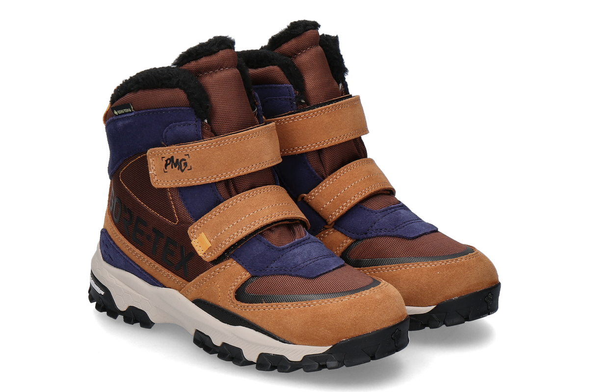 Primigi Jungen Tex- Boots TECNICO SUEDE- mittelbraun/ braun/ blau