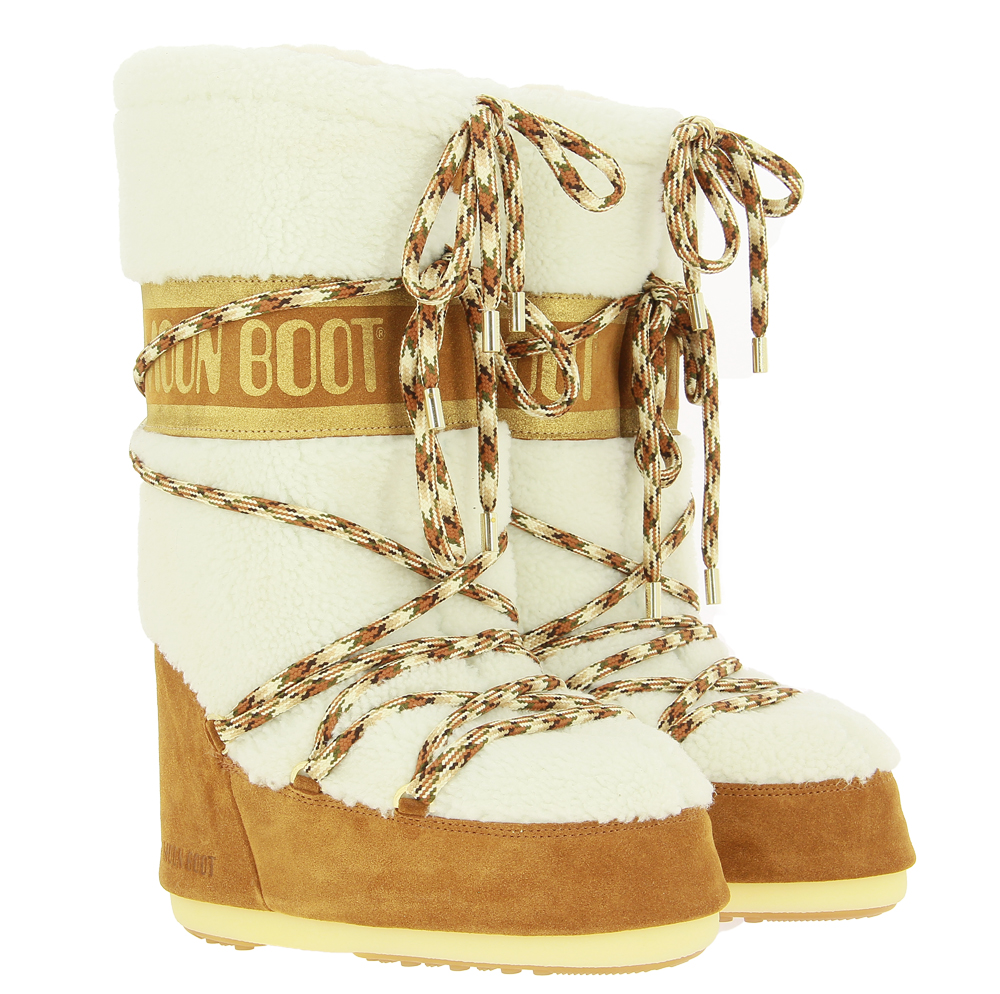 Moon Boot snow boot warm lining ICON SHEARLING WHISKY OFF WHITE