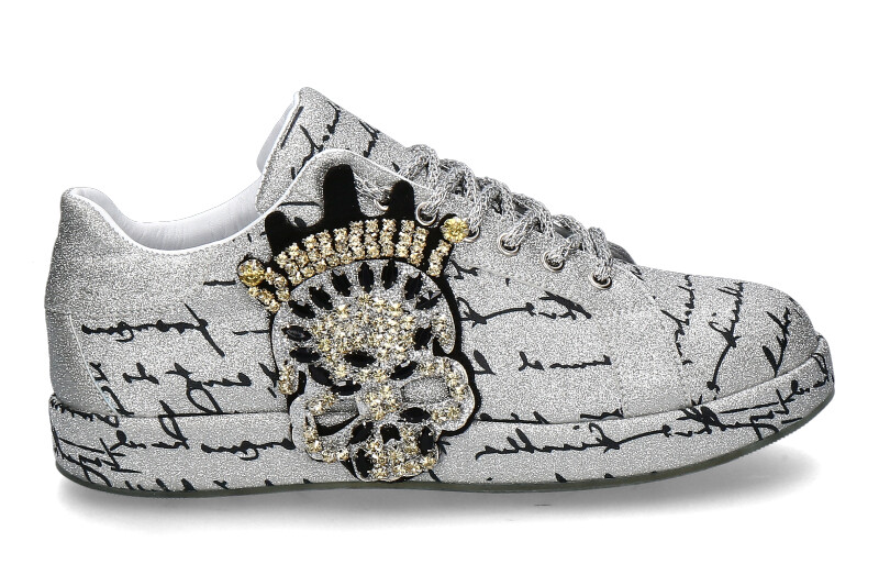 Rise Shoes  Plateau-Sneaker 8128 SILVER- skull