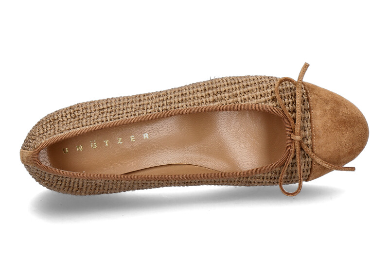 Unützer Ballerina RAFFIA VELOURS- light beige