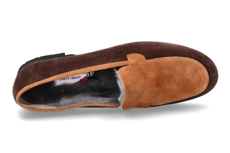 Thierry Rabotin slipper lined BOSCO BROWN COGNAC