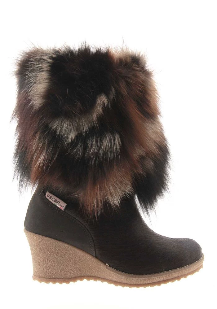 Oscar Sport Women's Fur Boots ANGELICA - brown