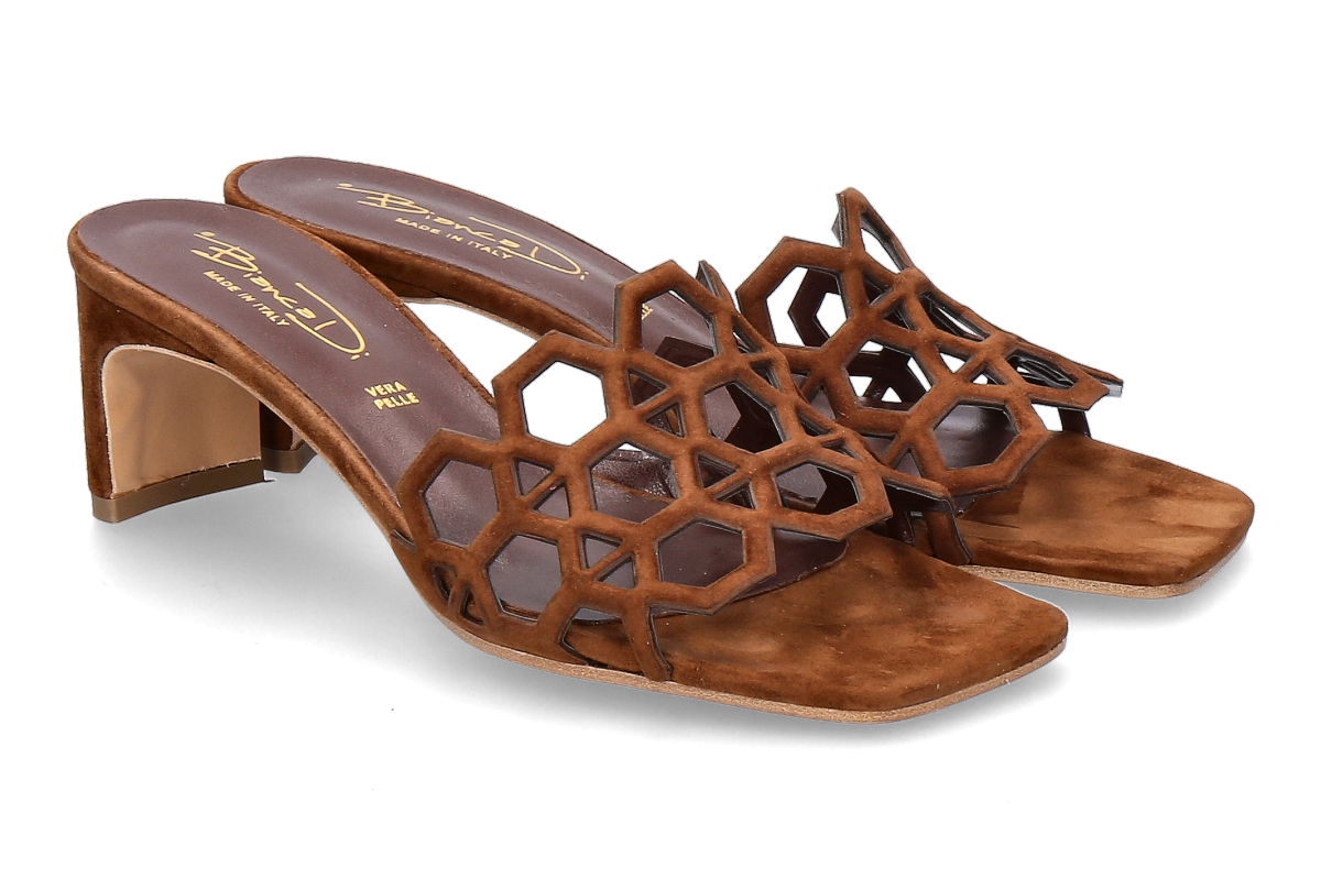 Bianca Di Pantolette S2591 CAMOSCIO- choco/ braun