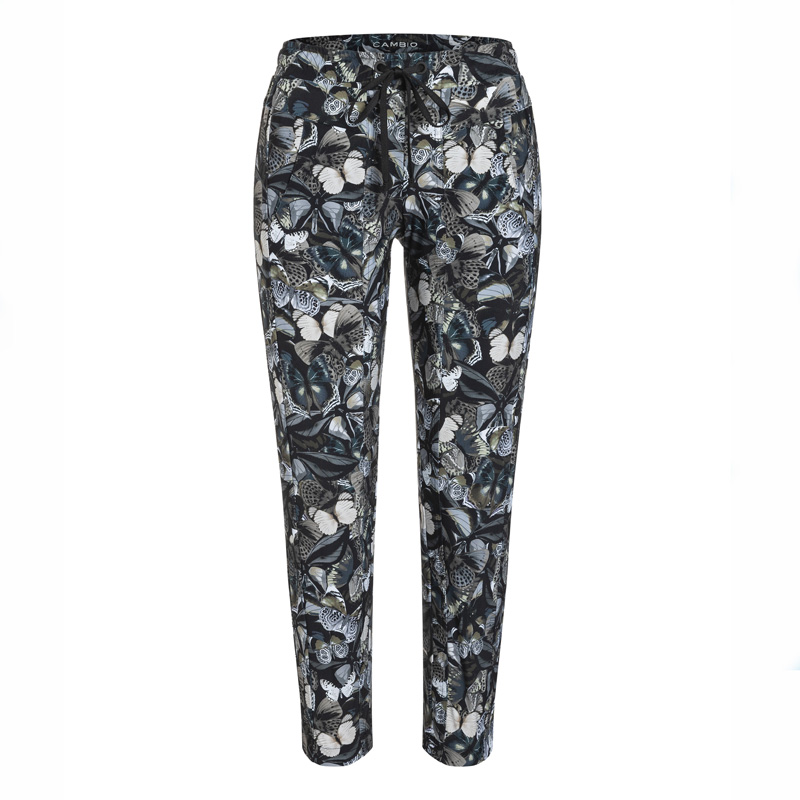 Cambio trousers JORDEN SEAM CROPPED DARK SHADED BUTTERFLY