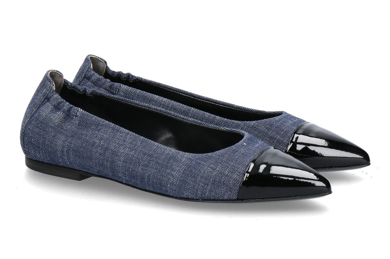 Kennel & Schmenger ballerina GRETA SOFTLACK/DENIM- schwarz/ indigo blau