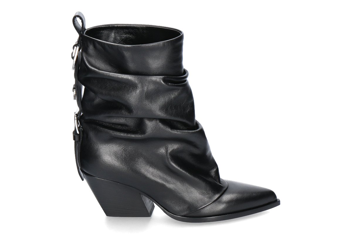 Elena Iachi women's western ankle boots BLUES- black/ nero