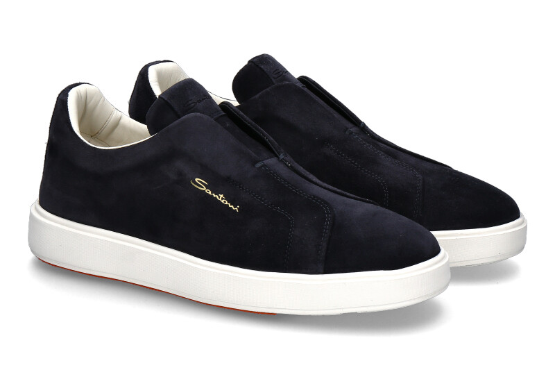 Santoni slip-on sneaker CAMOSCIO DARKBLUE
