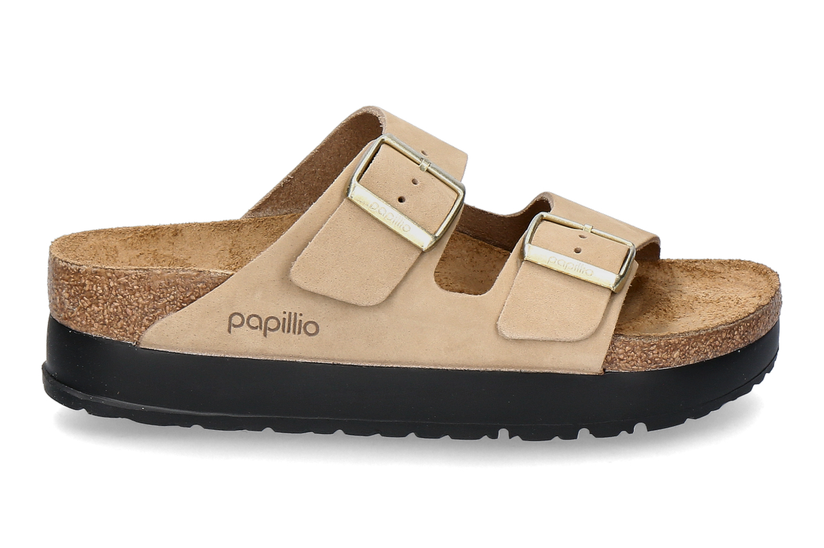 Birkenstock Pantolette ARIZONA SCHMAL PLATFORM - sandcastle/ hellbraun