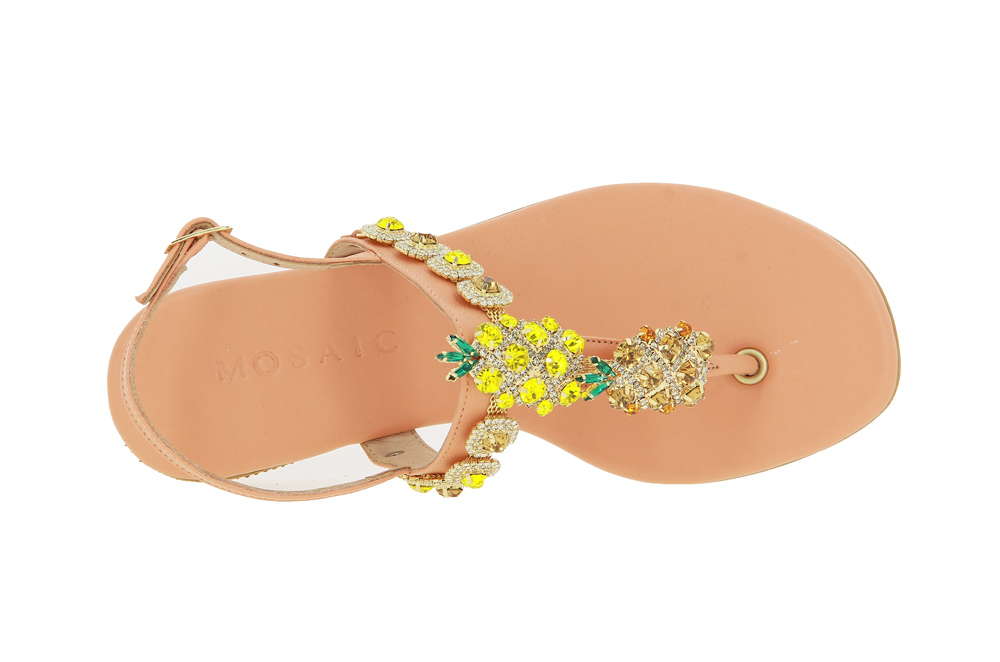 Mosaic thong sandals TAUPE