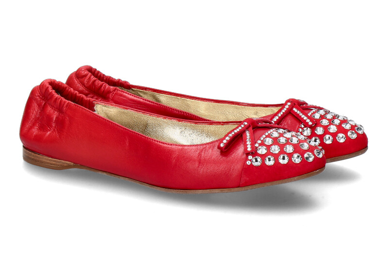ScarpaRossa ballerina CAMOSCIO ROSSO ALASKA CRYSTAL