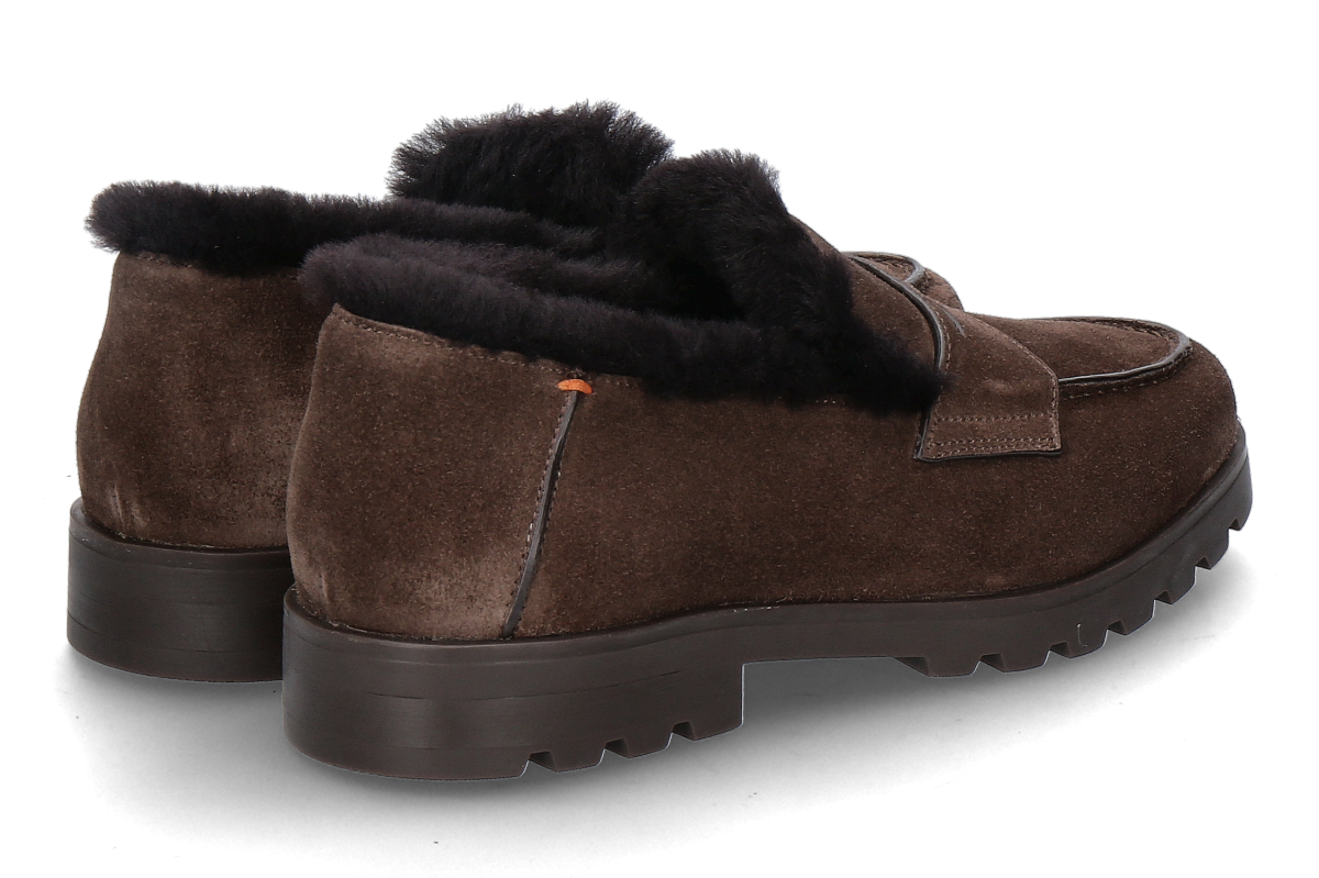 Santoni Damen Loafer gefüttert VELOURS dark brown_232300074_2 Santoni Damen Loafer gefüttert VELOURS dark brown_232300074_2