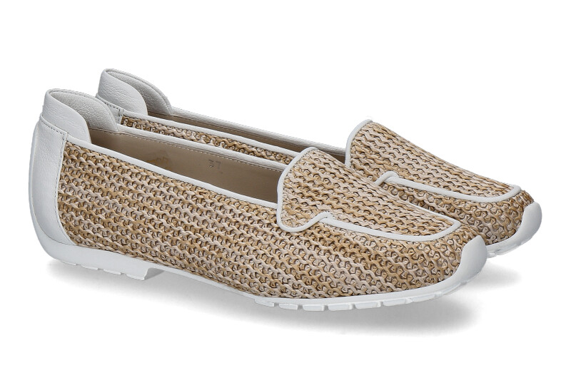 Mania slipper 937 LIRIO ARNICA- weiss/ hellbraun 