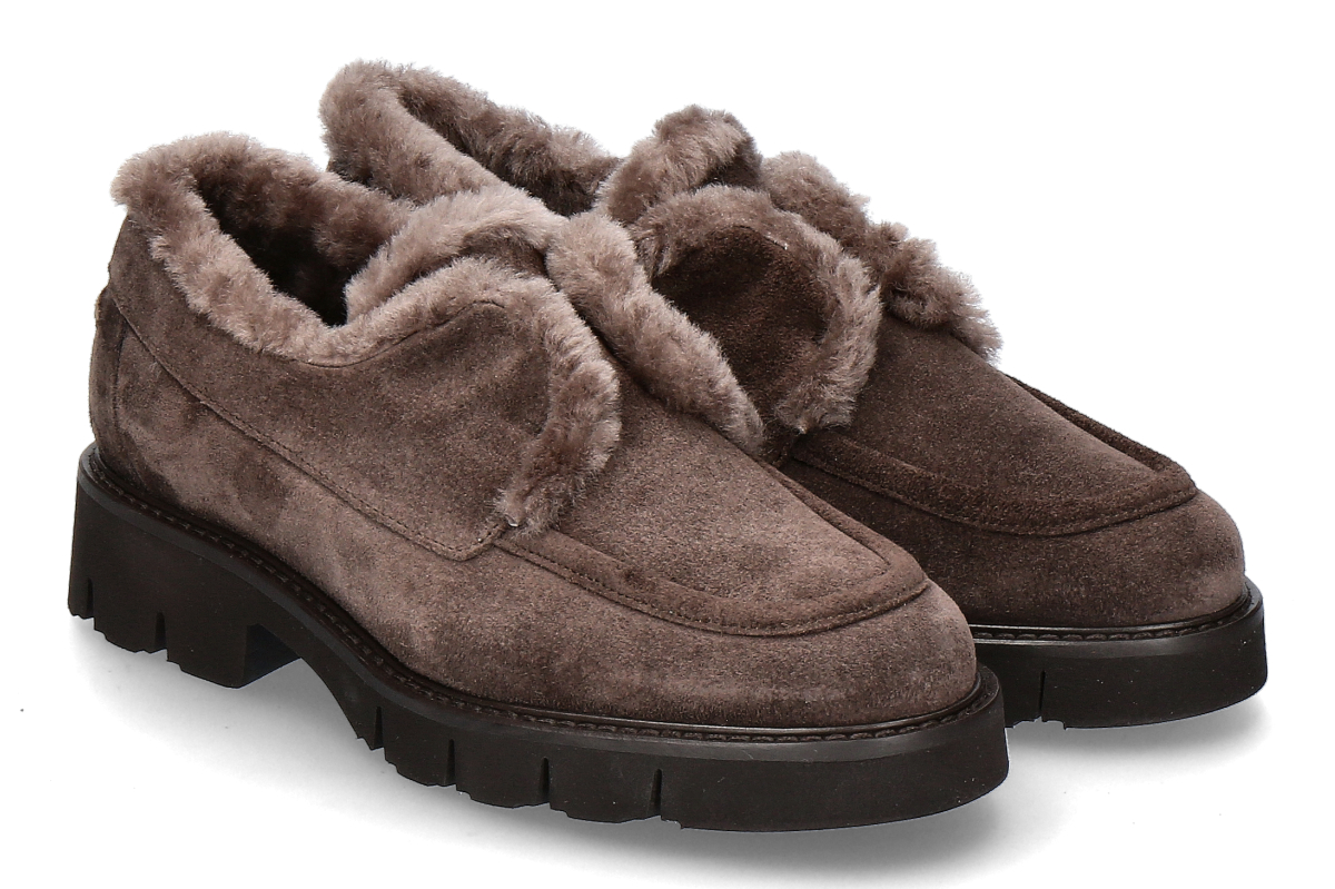 Luca Grossi Slip- On gefüttert M116M CAMOSCIO- moro/ braun 