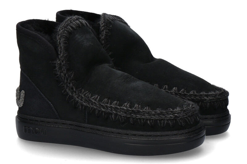 MOU boots ESKIMO SNEAKER BOLD GLITTER LOGO BLACK