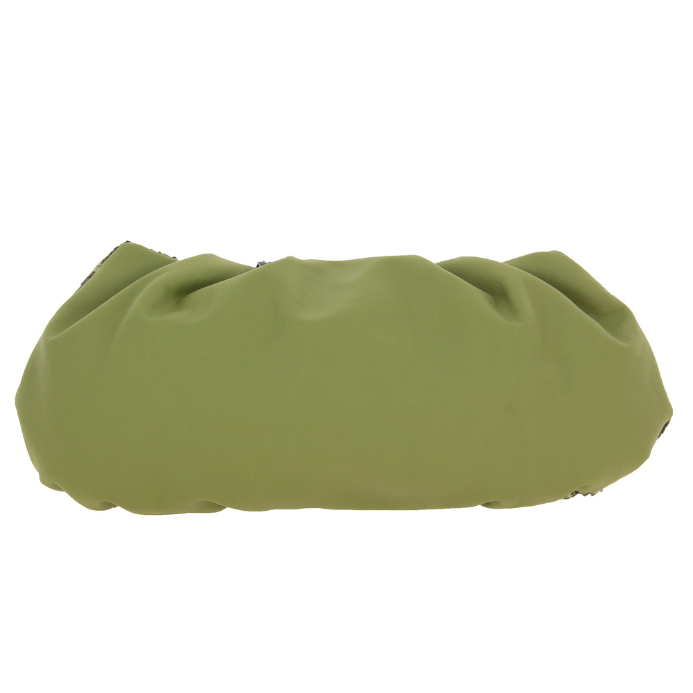 Silvano Biagini clutch PITONE VERDE MILITARE