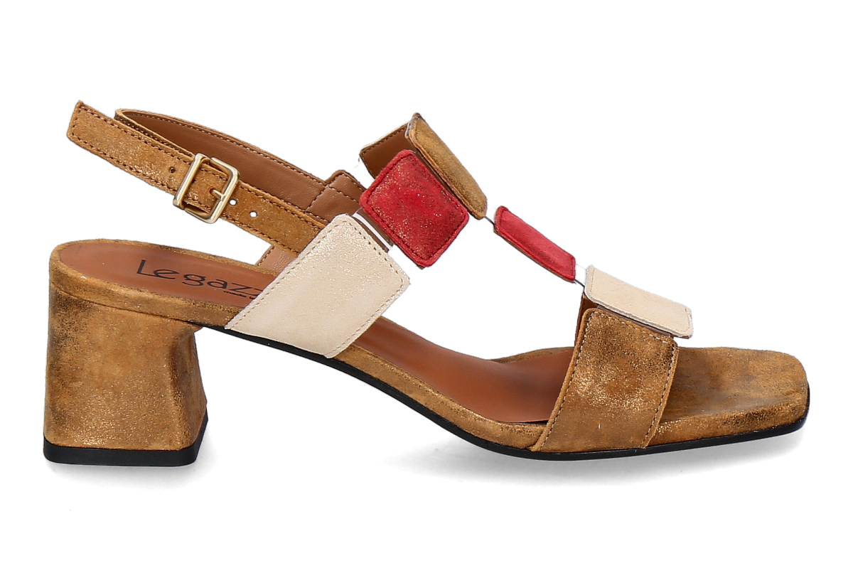 Legazzelle sandal CARUSO- brown/ red