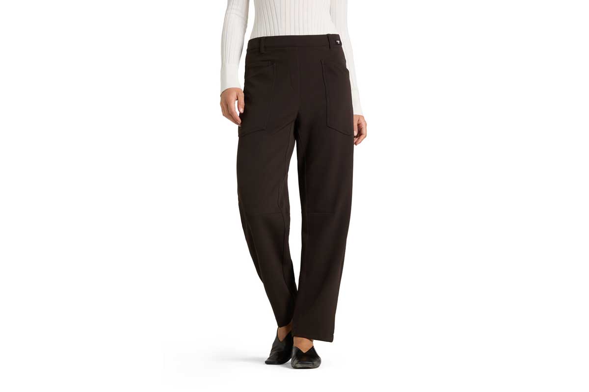 Cambio straight-leg textile pants OCEAN JOGG- espresso/ dark brown