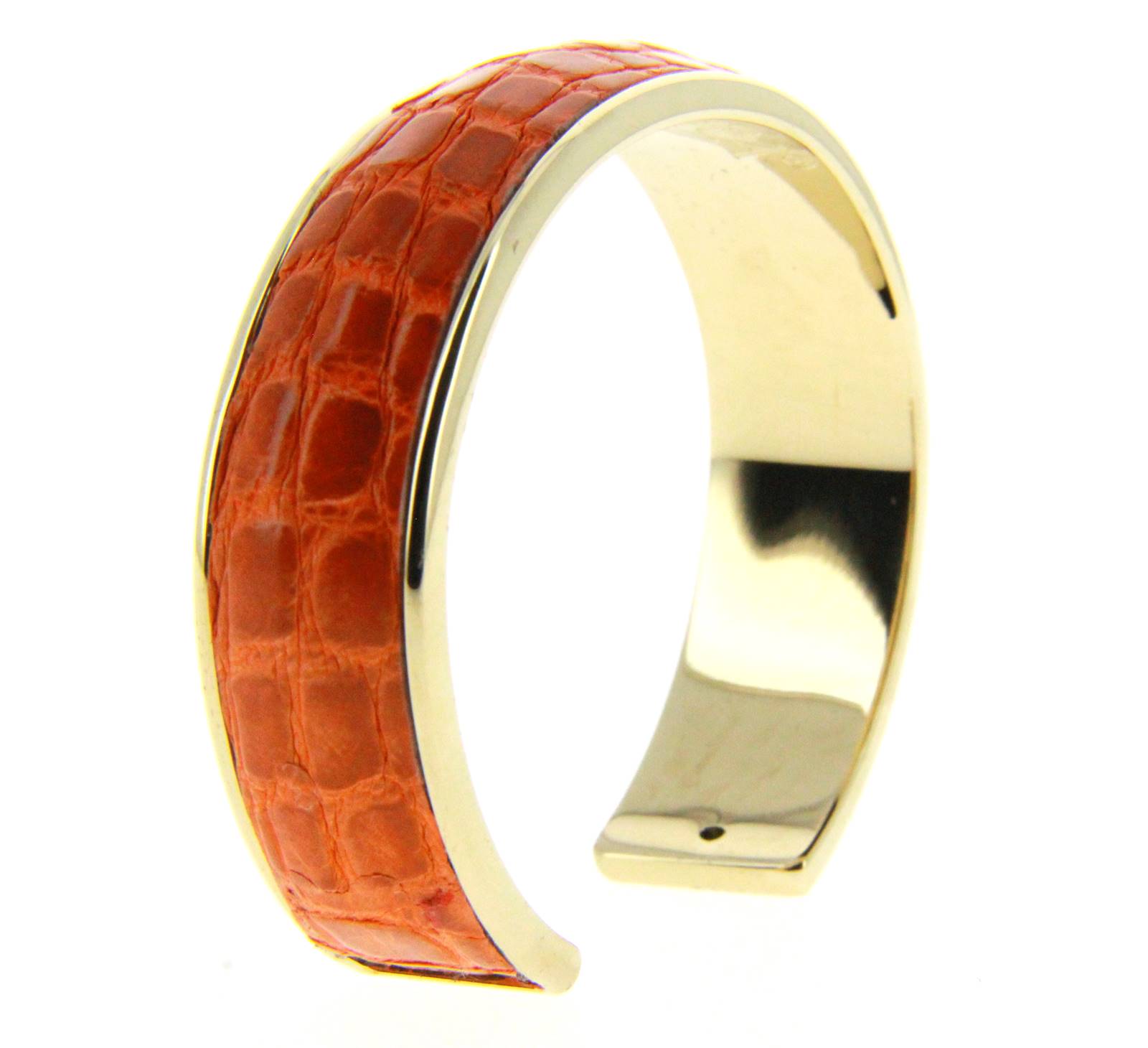 Stamerra bracelet VERO GENUINE CROCO MEDON GOLD ARANCIO