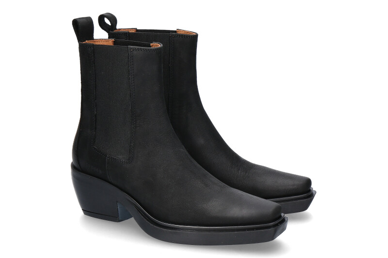 Copenhagen Studio Cowboy ankle boots CPH236 WAXED NABUC- black