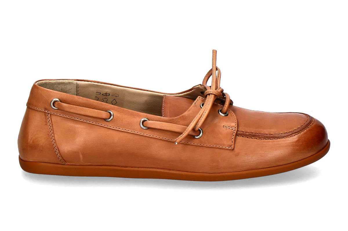 Pomme d'Or boat shoe MARINA NATURE- toffee/ medium brown