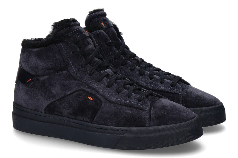 Santoni sneaker high lined OCEANBLUE
