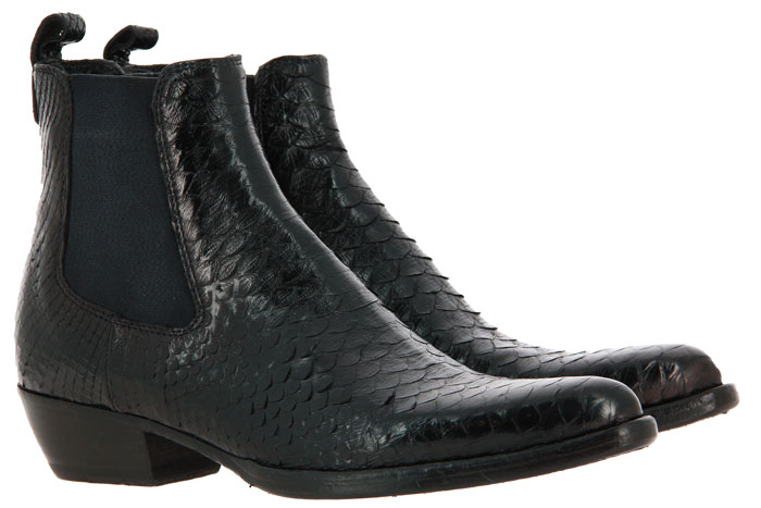 La Bottega di Lisa Chelsea boot PITONE NERO