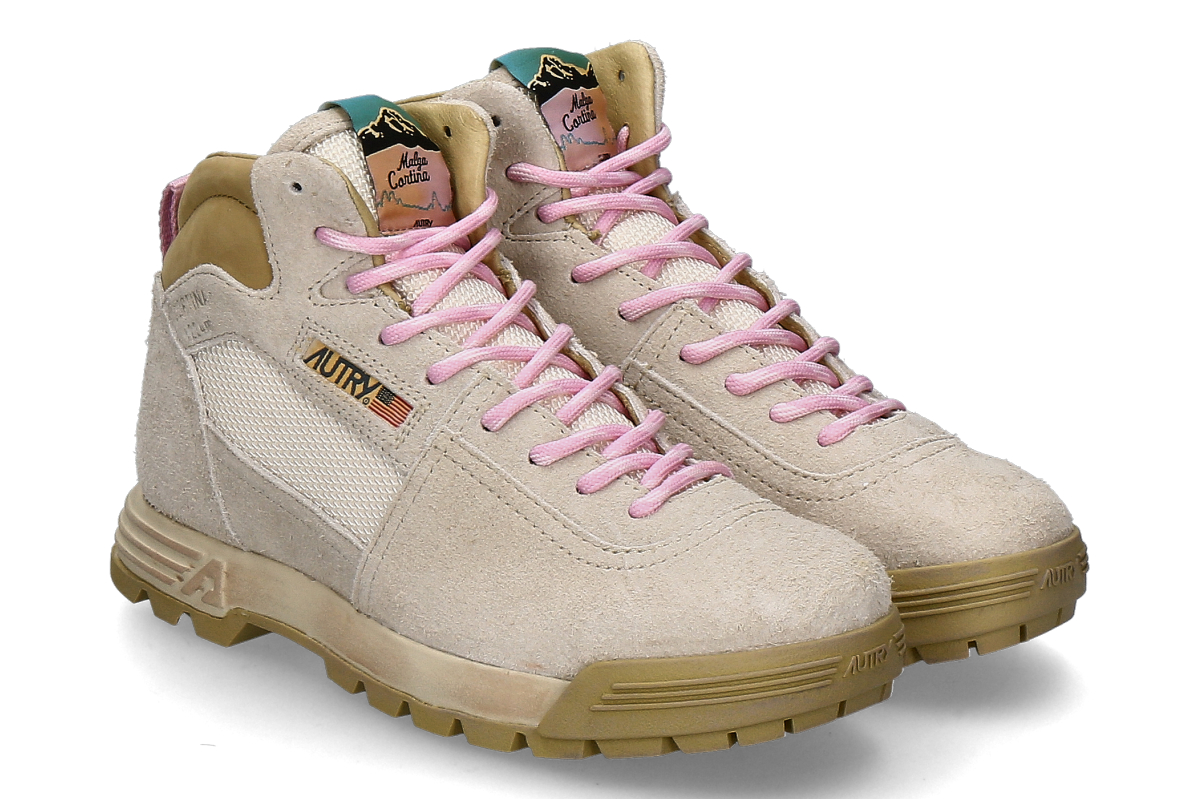 Autry women's- hiking lace-up shoe MALGA CORTINA ND19- beige/ rosa