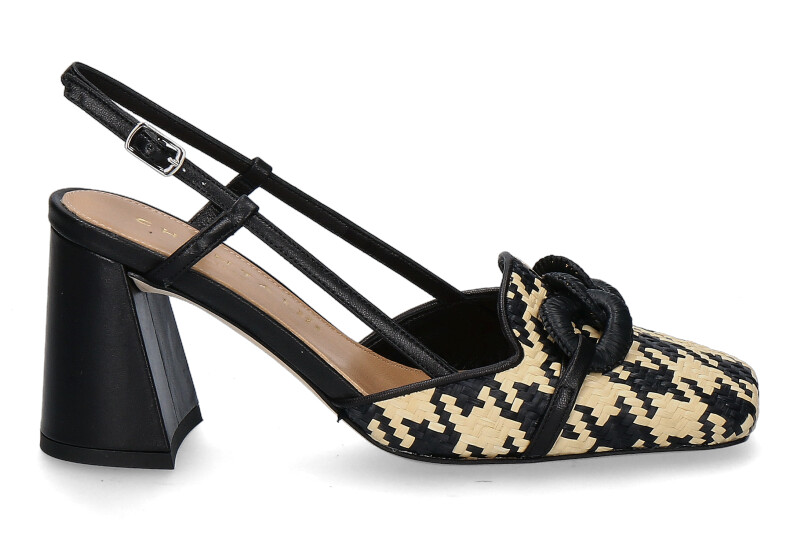 Chantal 1962 sling pumps PIED DE POULE schwarz