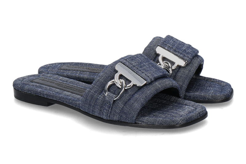 Kennel & Schmenger mules HOLLY Denim indigo silver