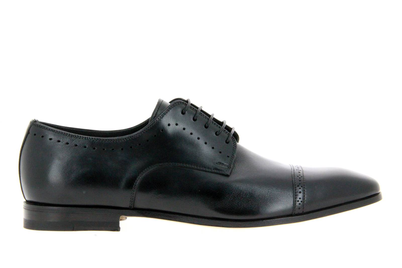 Santoni lace-up LEATHER BLACK