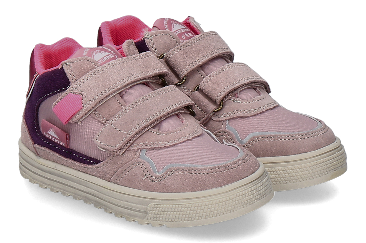 Naturino Mädchen- Klettsneaker WANNY MESH SUEDE- rosa/ violett