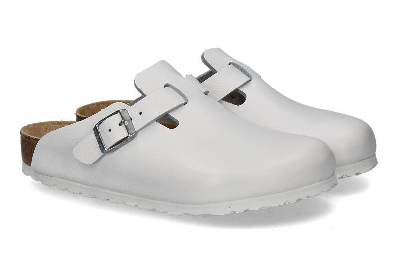 Birkenstock mules BOSTON NORMAL NATURLEDER WEIß