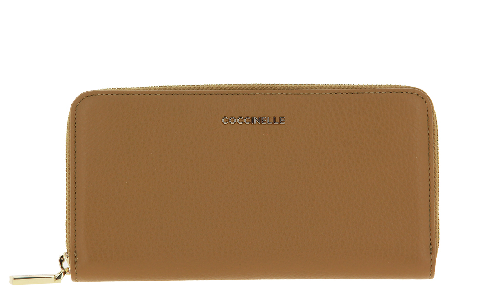 Coccinelle wallet WALL GRAIN LEA NOCCIOLA METALLIC SOFT