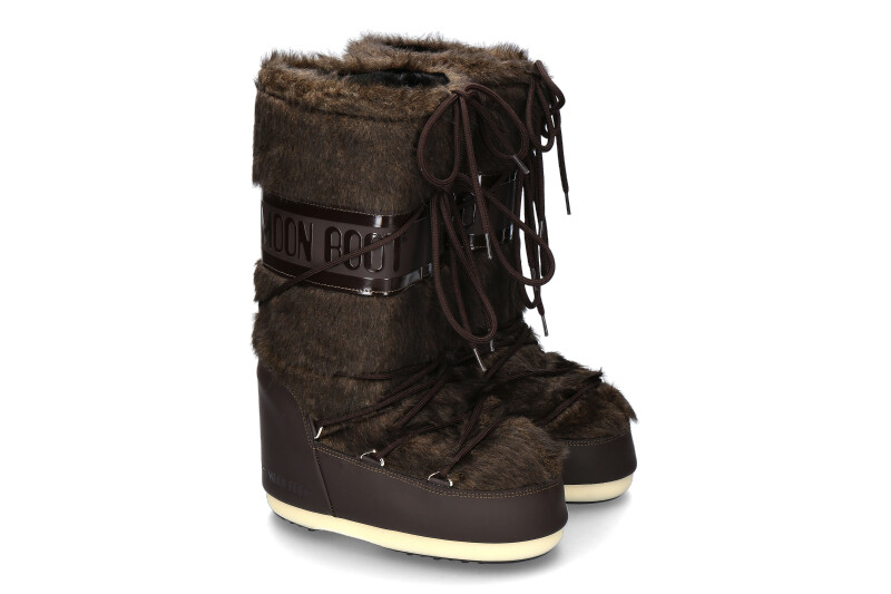 Moon Boot boots ICON FAUX FUR BROWN