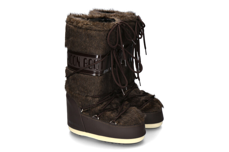 Moon Boot Icon Faux Fur S in Black