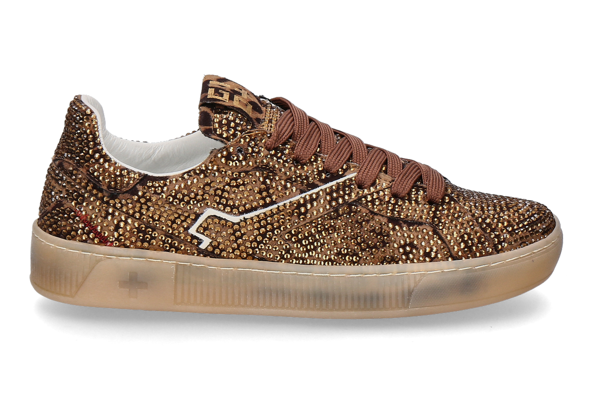  Gio+ women's sneaker BLUE50S COMBI- animalier strass 