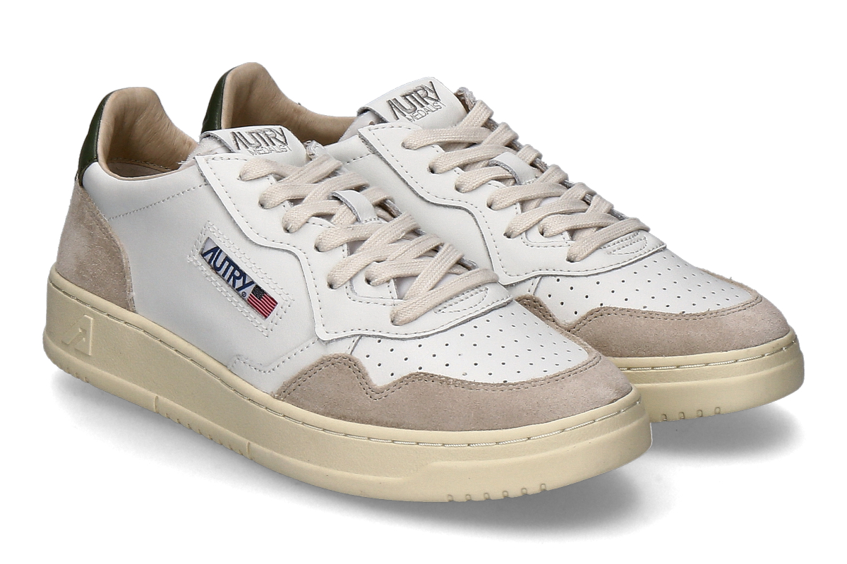 Autry men's sneakers MEDALIST SUEDE LS17 - white/green