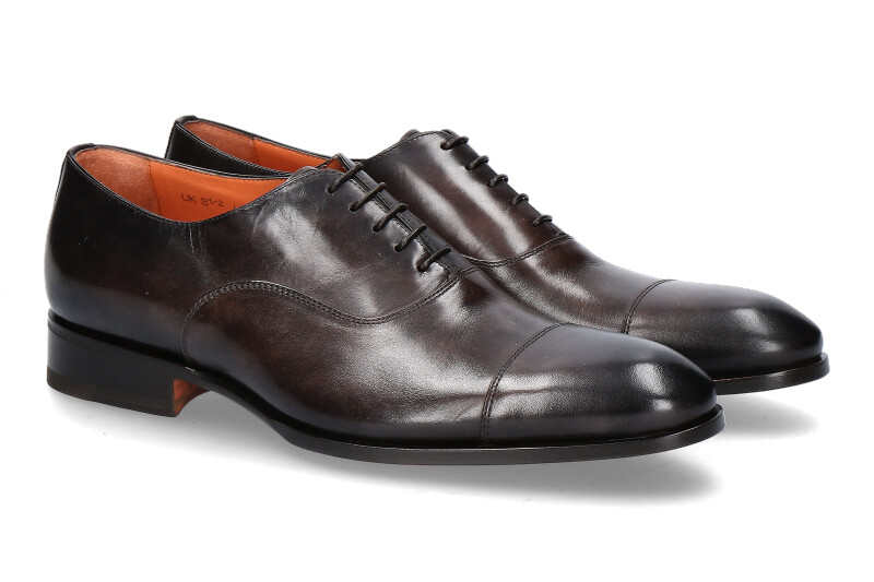 Santoni lace-up LEATHER DARK BROWN