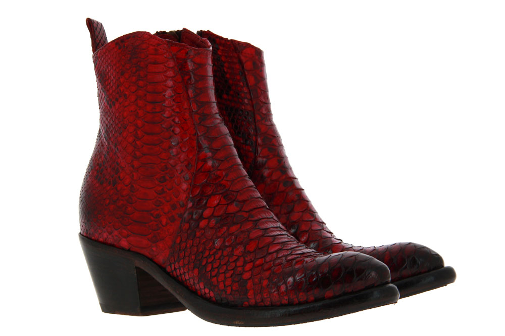 La Bottega di Lisa ankle boots PITONE ROSSO