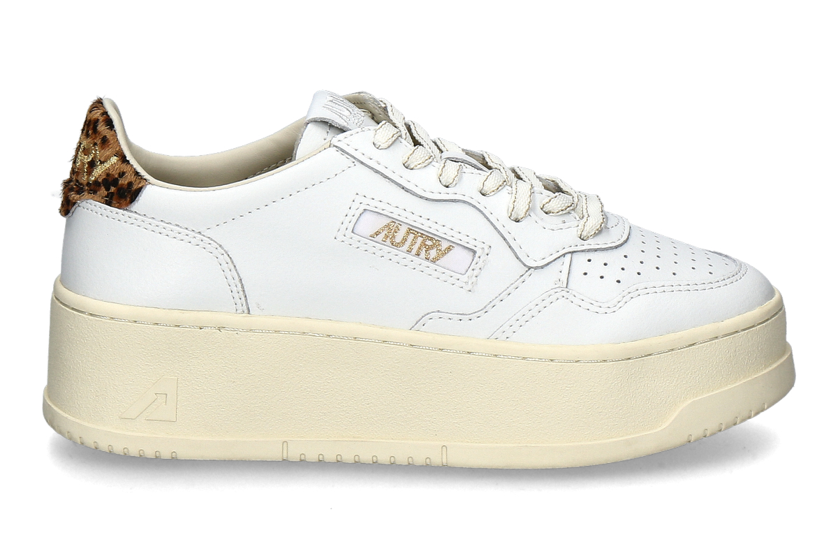 Autry Damen- Sneaker PLATFORM PONY SPOILER VO01- white/ leopard