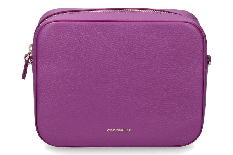 Coccinelle shoulder bag GRAIN LEATHER METALLIC SOFT DAHLIA