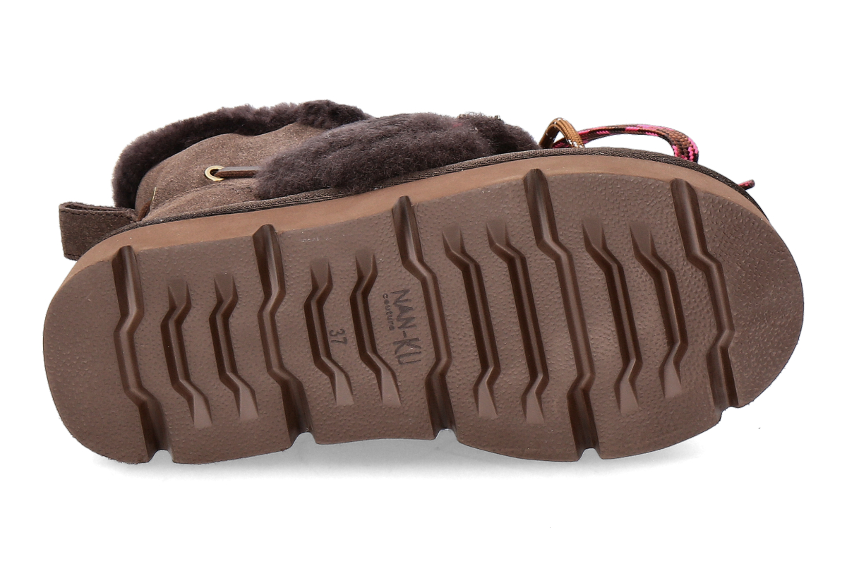 Nan-Ku Couture Bootie gefüttert GFH01- coffee_232300121_4