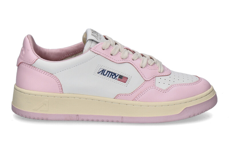 Autry women's sneaker MEDALIST LEATHER WB37- white/ blush bride