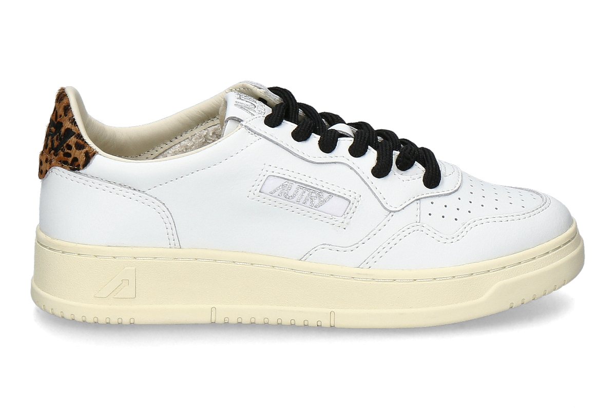 Autry Damen- Sneaker MEDALIST LEATHER OC01- polace white/ leopard