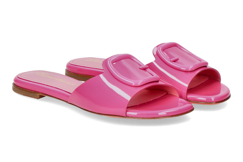 Santoni mules LACK FUCHSIA