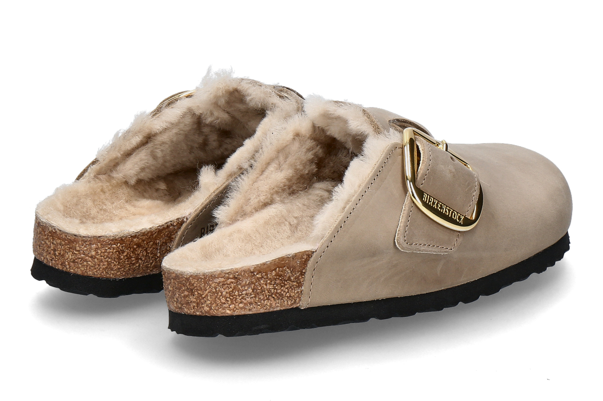 Birkenstock Pantolette gefüttert BOSTON SCHMAL BIG BUCKLE SHEARLING- tabacco brown_274300024_2