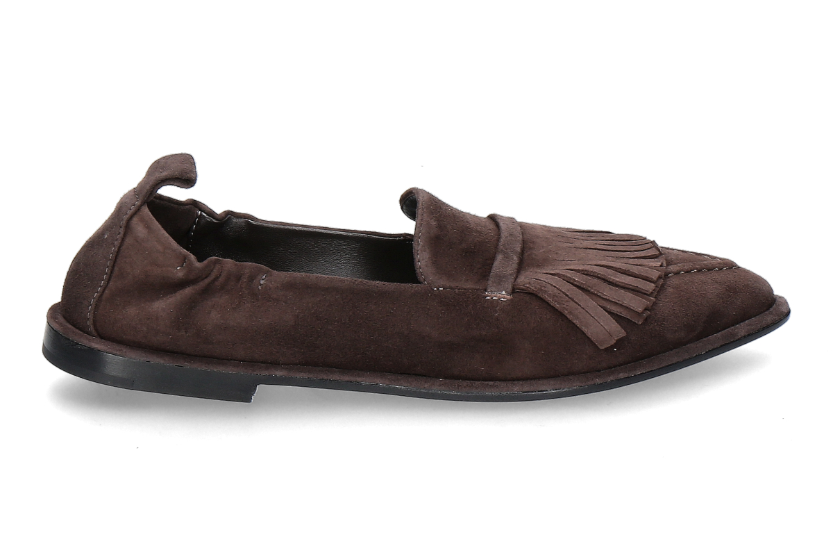 Pomme d'Or slipper GRACE CAMOSCIO- espresso/ dark brown