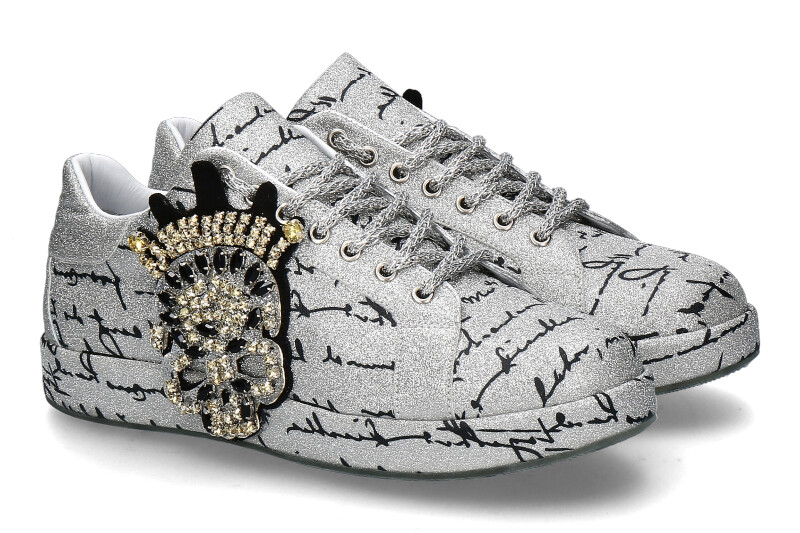 Rise Shoes  Plateau-Sneaker 8128 SILVER- skull